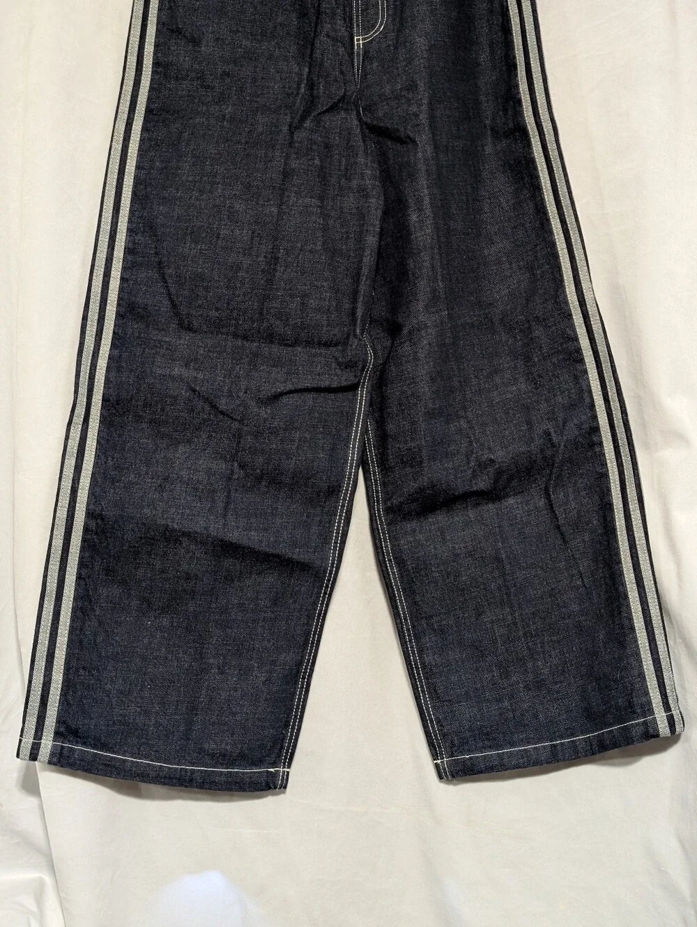 Adidas 90s Y2K Alternative Sport Wide Leg Loose Fit Skater Jeans, 34x32 NWT